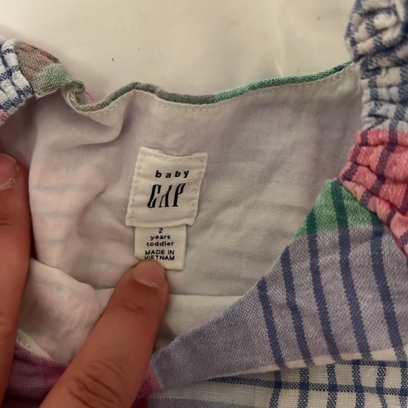 Gap Girls pastel Plaid Dress size: 2T - Picture 3 of 5